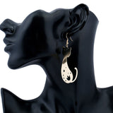 Hollow Dangling Cat Earrings